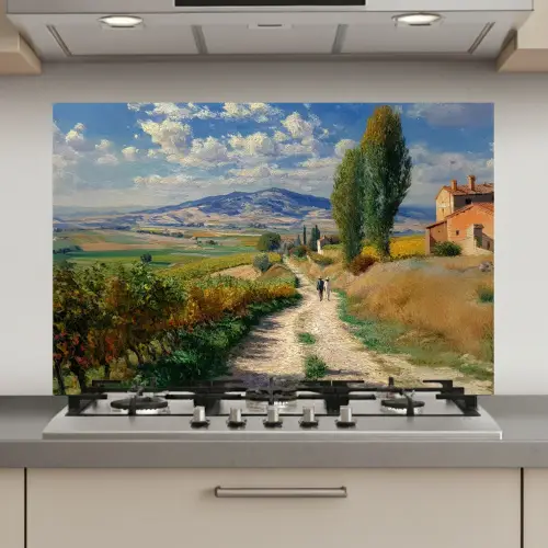 Mensen - Wandelen - Zandpad - Velden keuken achterwand spatscherm klein -3d_website
