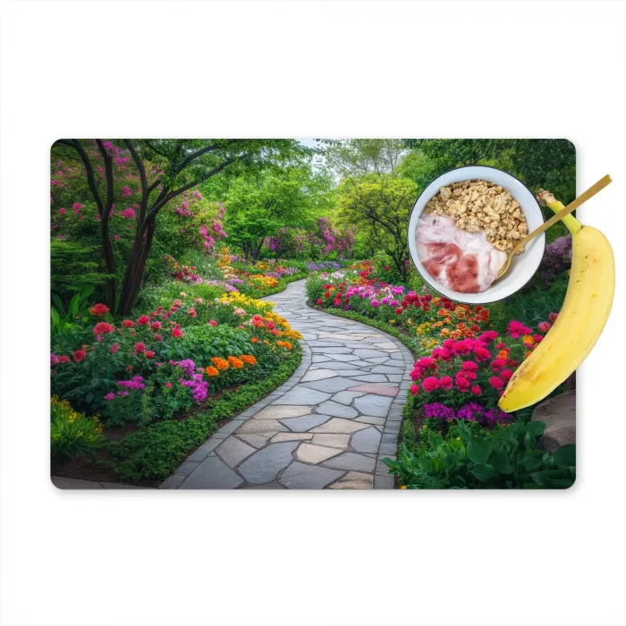 Park - Bloemen - Tuin Placemat vinyl groot -zzzproduct_Kitchenyeah-website