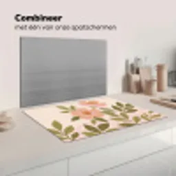 Grafisch - Bloemen - Roze Inductie beschermer vinyl 3mm klein -wsfeer7_website