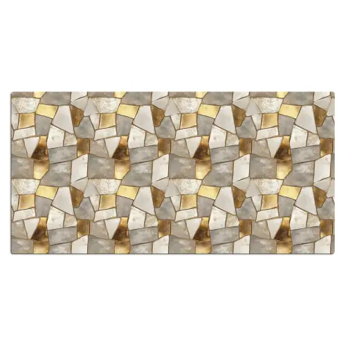 Mozaïek - Marmer - Goud Muismat XXL klein 681 -3d_leeg