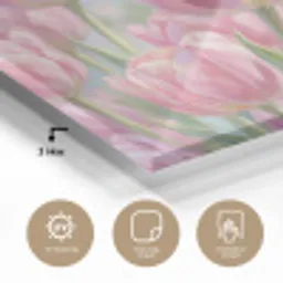Tulpen - Veld - Lente - Roze plexiglas 5mm klein -sfeer2