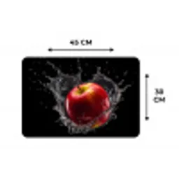 Appel - Rood - Water - Zwart - Fruit Placemat vinyl groot -specs