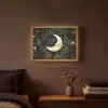 Maan - Quote - Bloemen - Sterren Light Box met batterij (Wandlamp) middel -sfeer4