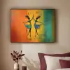 Dansen - Vrouwen - Verfstructuur Textielframe - compleet frame klein -sfeer1