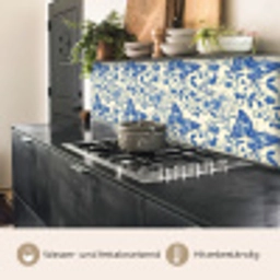 Vlinders - Bloemen - Blauw - Botanisch keuken achterwand 2 middel 871 -usp_DE