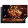 Appel - Taart - Warm - Eten Inductie beschermer vinyl 3mm klein -3d