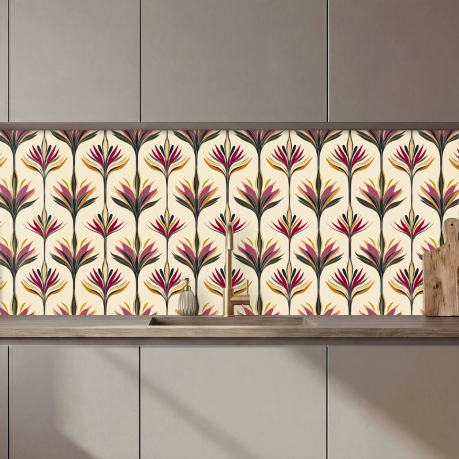 Waaier - Motief - Kleurrijk keuken achterwand 2 middel 871 zz_3dshopping