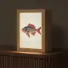 Schubben - Rood - Vis - Vinnen Light Box met kabel (Tafellamp) klein -z3d_website