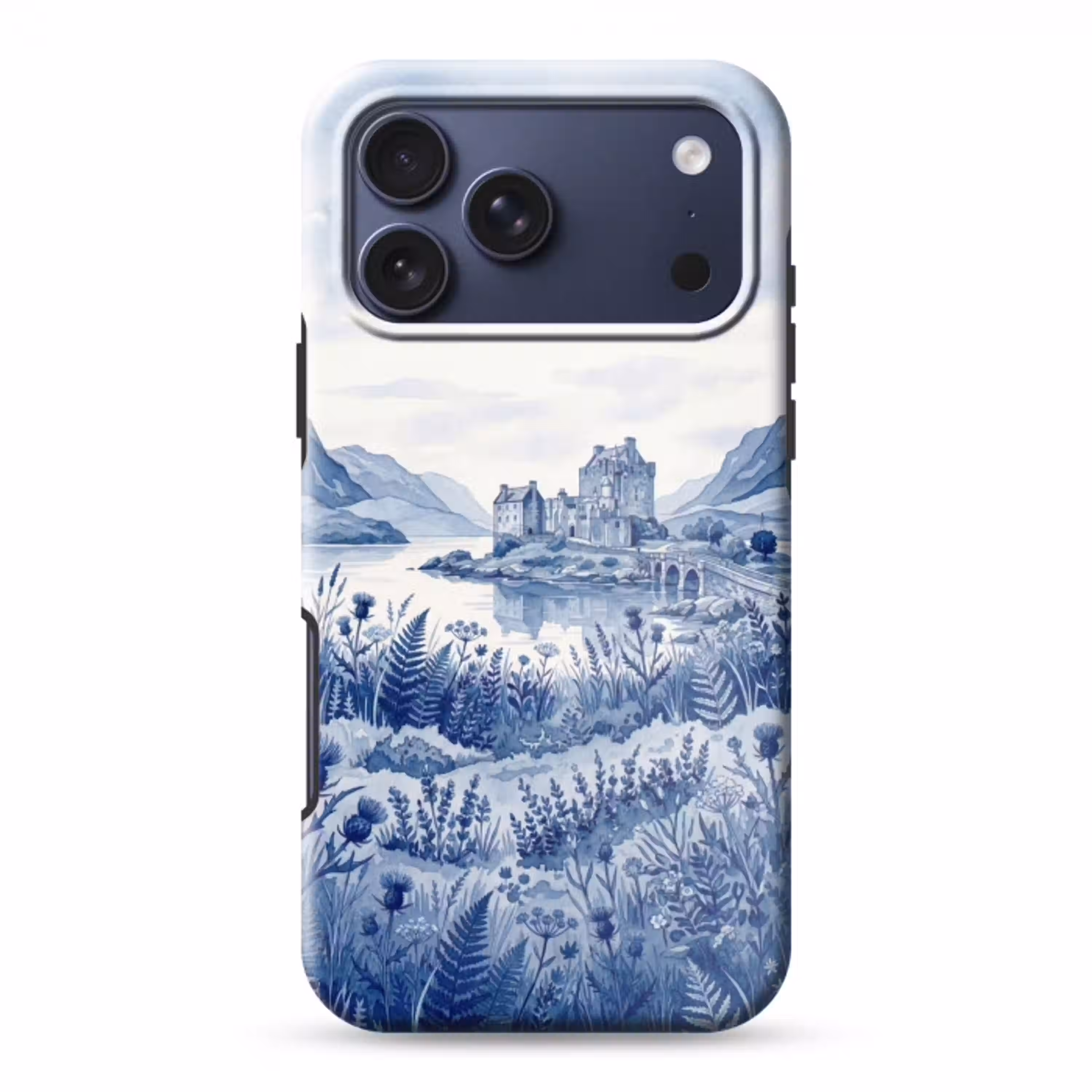 Schots - Kasteel - Blauw - Aquarel Toughcase MagSafe Apple iPhone 17 Pro Max klein -3d