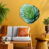 Blad - Plant - Groen - Textuur Wandcirkel Organisch Plexiglas middel -sfeer4