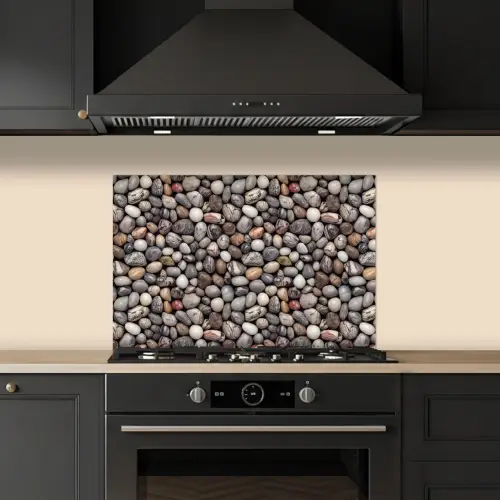 Marmer - Kleuren - Kiezels keuken achterwand spatscherm klein 900 -sfeer1