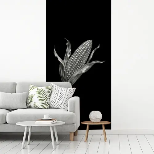Maïskolf - Glanzend metaal - Elegant fotobehang vinyl groot -woonkamer
