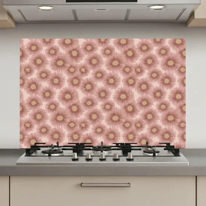 Gerbera - Bloemen - Roze keuken achterwand spatscherm klein 900 -3d_website