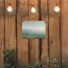 Zee - Horizon - Blauw - Mist tuinposter los doek klein -sfeer1