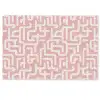 Doolhofpatroon - Roze - Wit - Abstract Deurmat klein 898 -zkaufland3d