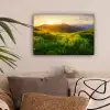 Gras - Heuvels - Zon - Natuur - Landschap canvas 2cm klein -sfeer1