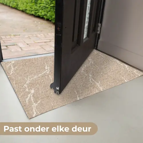 Beige - Marmer - Organisch - Wit Deurmat klein 898 -USP_NL