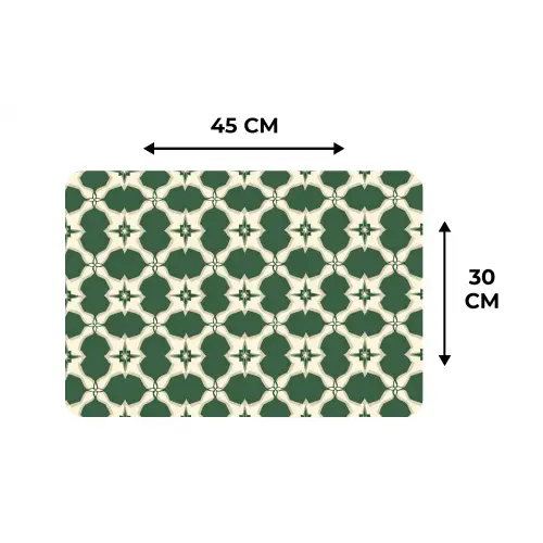 Tegel - Klassiek - Groen Placemat vinyl groot 368 -specs