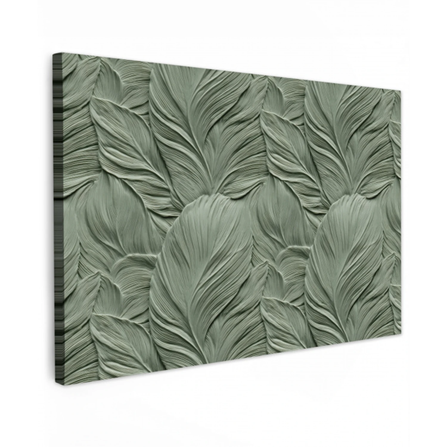 Bladeren - Textuur - Groen Tuinposter op houten frame 2 cm dik klein 845 -3d