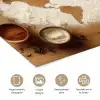 Hout - Wereldkaart - Bakken - Keuken poster papier klein -closeup_NL