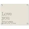Minimalistisch - Love - Beige tuinposter los doek klein -3d