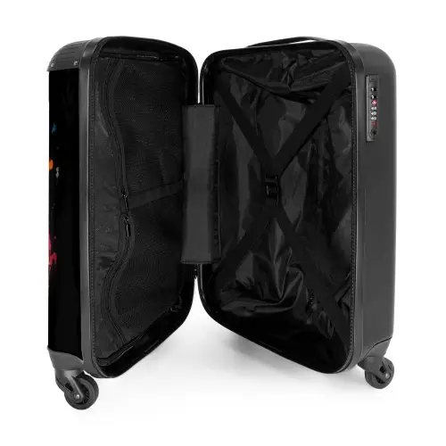 Zomerse panda met ijsje NBS - Handbagage koffer - Kinderen Unisex middel -binnenkant