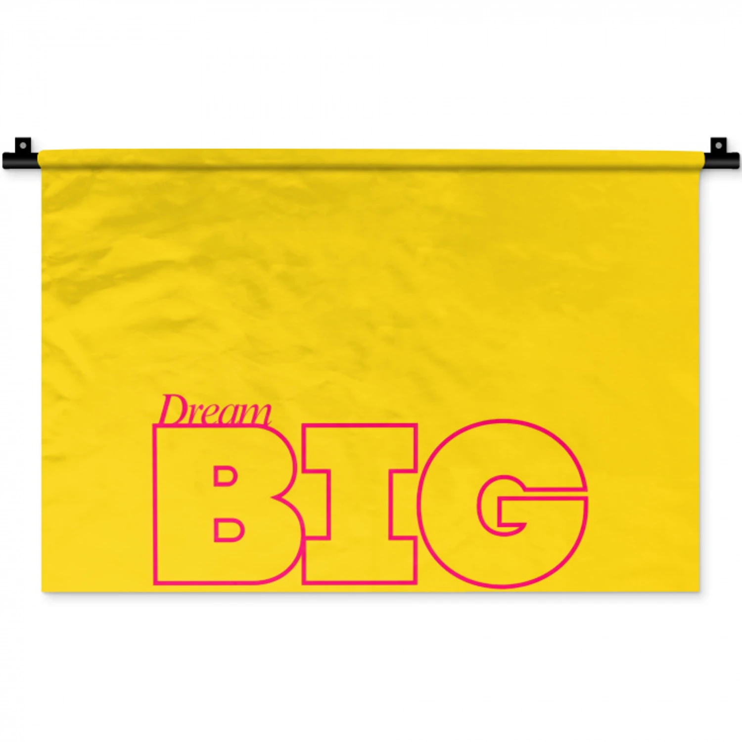 Dream big - Geel - Grafisch Wandkleed katoen klein -zz3d