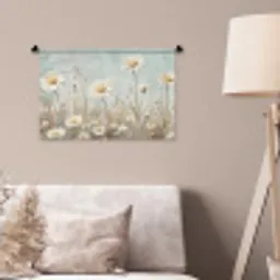 Madelief - Illustratie - Wit Wandkleed katoen klein -sfeer4