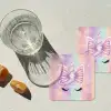 Eenhoorn - Glitters - Regenboog - Pastel onderzetter kurk middel -sfeer4