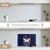 Vlinder - Maan - Bloemen - Sterrenhemel keuken achterwand spatscherm klein -voor_na_NL