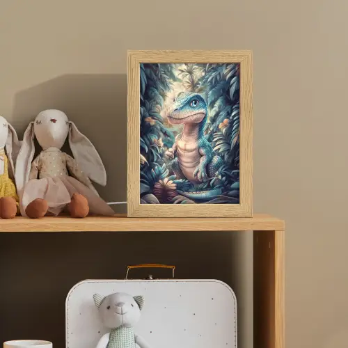 Dino - Jungle - Blauw Light Box met kabel klein -sfeer2_kind