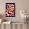New era - Bordeaux - Zebraprint fotolijst zwart zonder passe partout klein -sfeer5