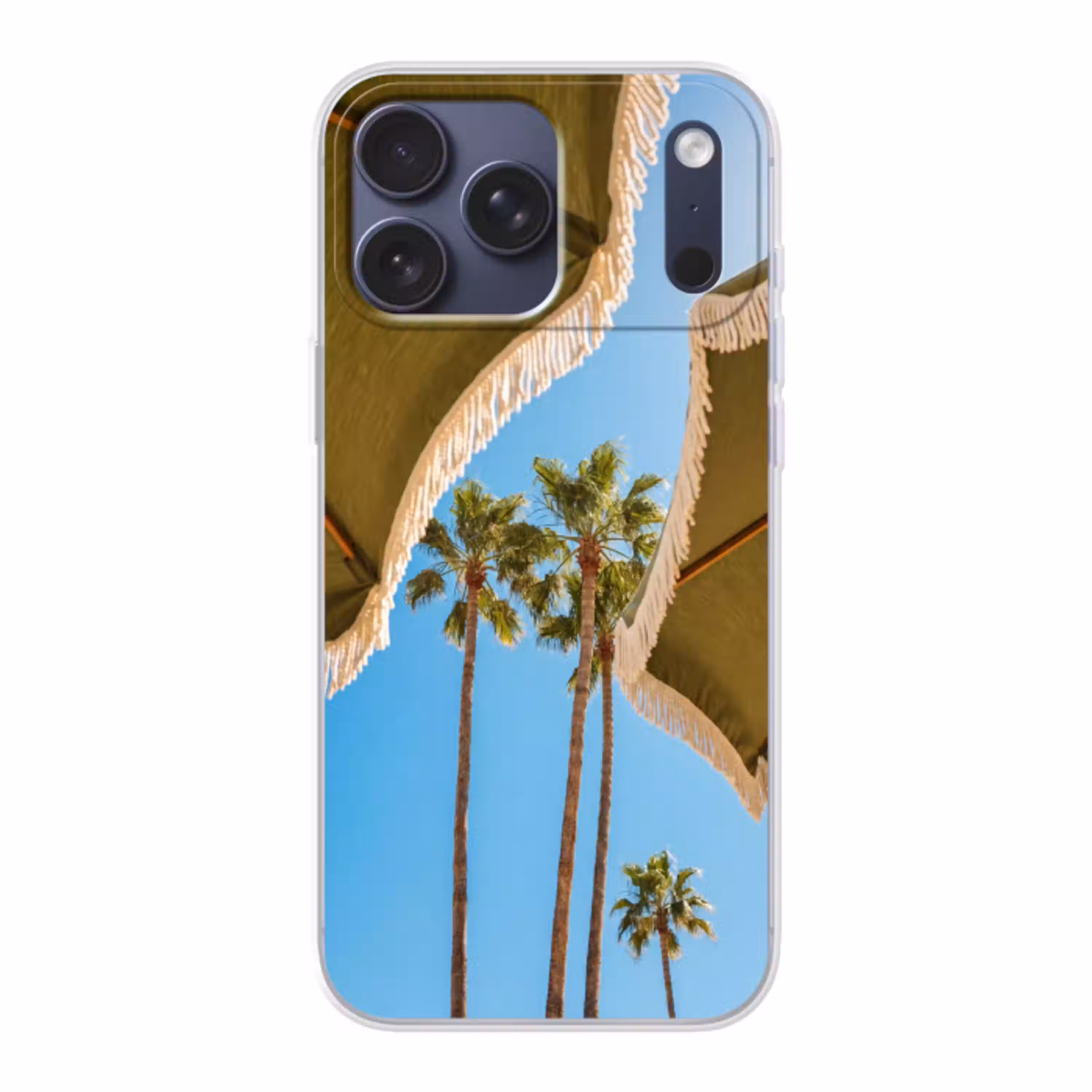 Parasol - Groen - Franjes - Zomer - Tropisch Telefoonhoesje iPhone 17 Pro Max klein -3d