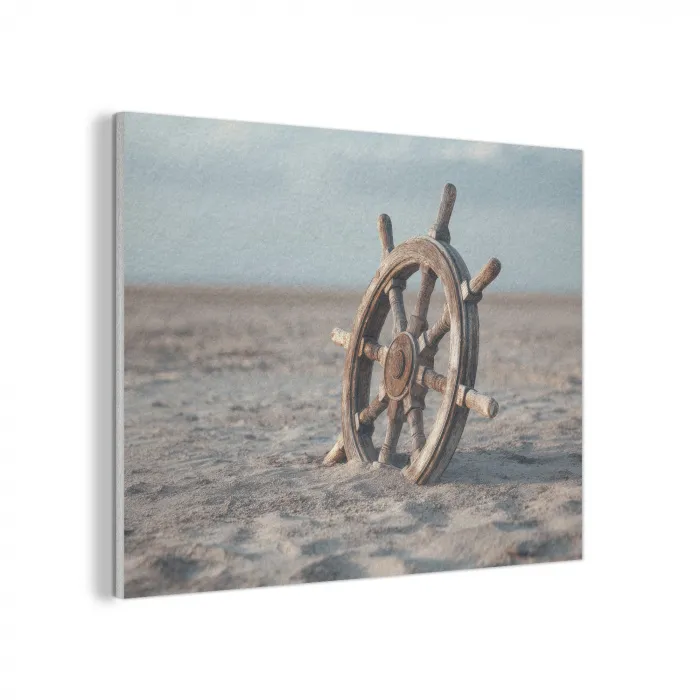 Scheepsstuur - Hout - Bruin - Zand PET vilt klein -3d
