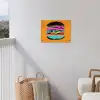 Hamburger - Kleurrijk - Speels tuinposter los doek klein -sfeer8