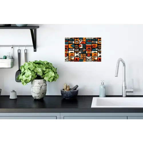 Abstract - Gezichten - Mozaïek Muursticker klein -keuken