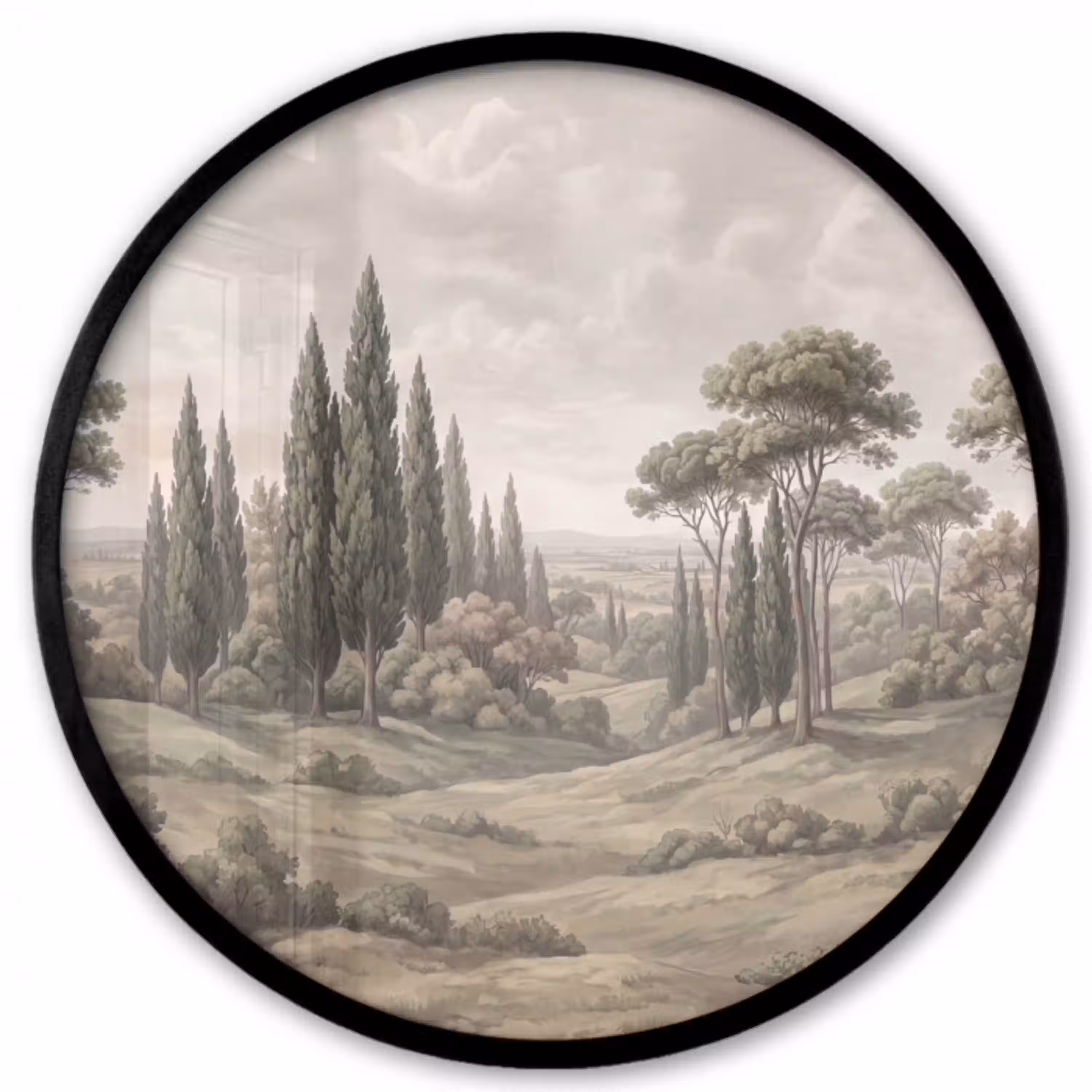 Vallei - Bos - Natuur - Groen Fotolijst rond zonder passe partout klein -3d