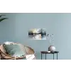 Kunst - Grijs - Goud - Abstract Muursticker klein -plant