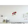 Wijnfles - Quote - Rood - Glas textielposter latten blank klein -kinderkamer