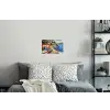 Kustdorp - Huisjes - Mozaïek - Zee Muursticker klein -slaapkamer