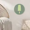 Groen - Waterijsje - Stokje - Illustratie Wandcirkel plexiglas klein -sfeer5