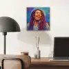 Regenboogkleuren - Man - schilderij aluminium wit klein -sfeer5