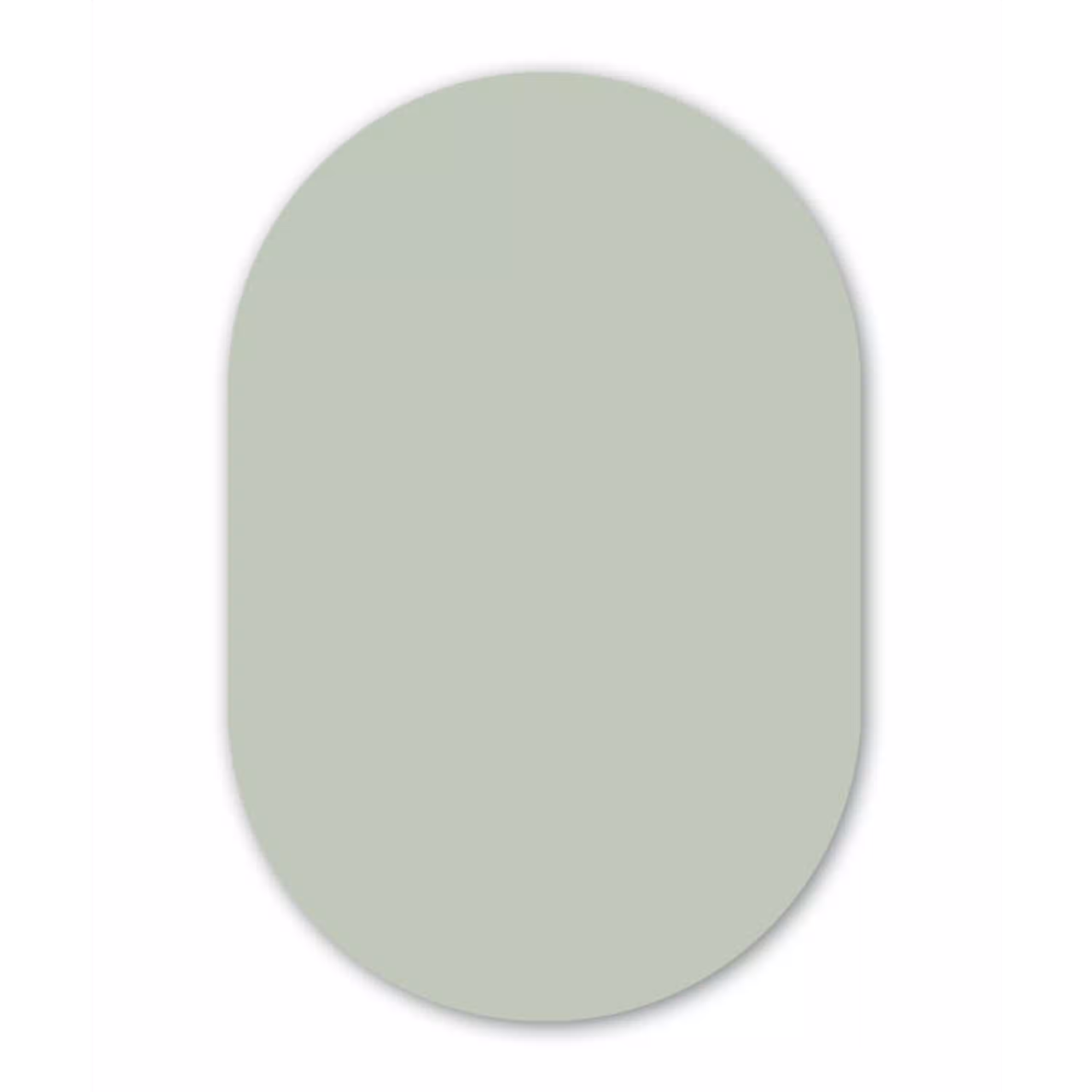 Frosted - Mint - Groen Wandcirkel Ovaal Aluminium middel 839 -3d