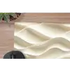 Lijnen - Golvend - Crème muismat rubber klein 262 -closeup