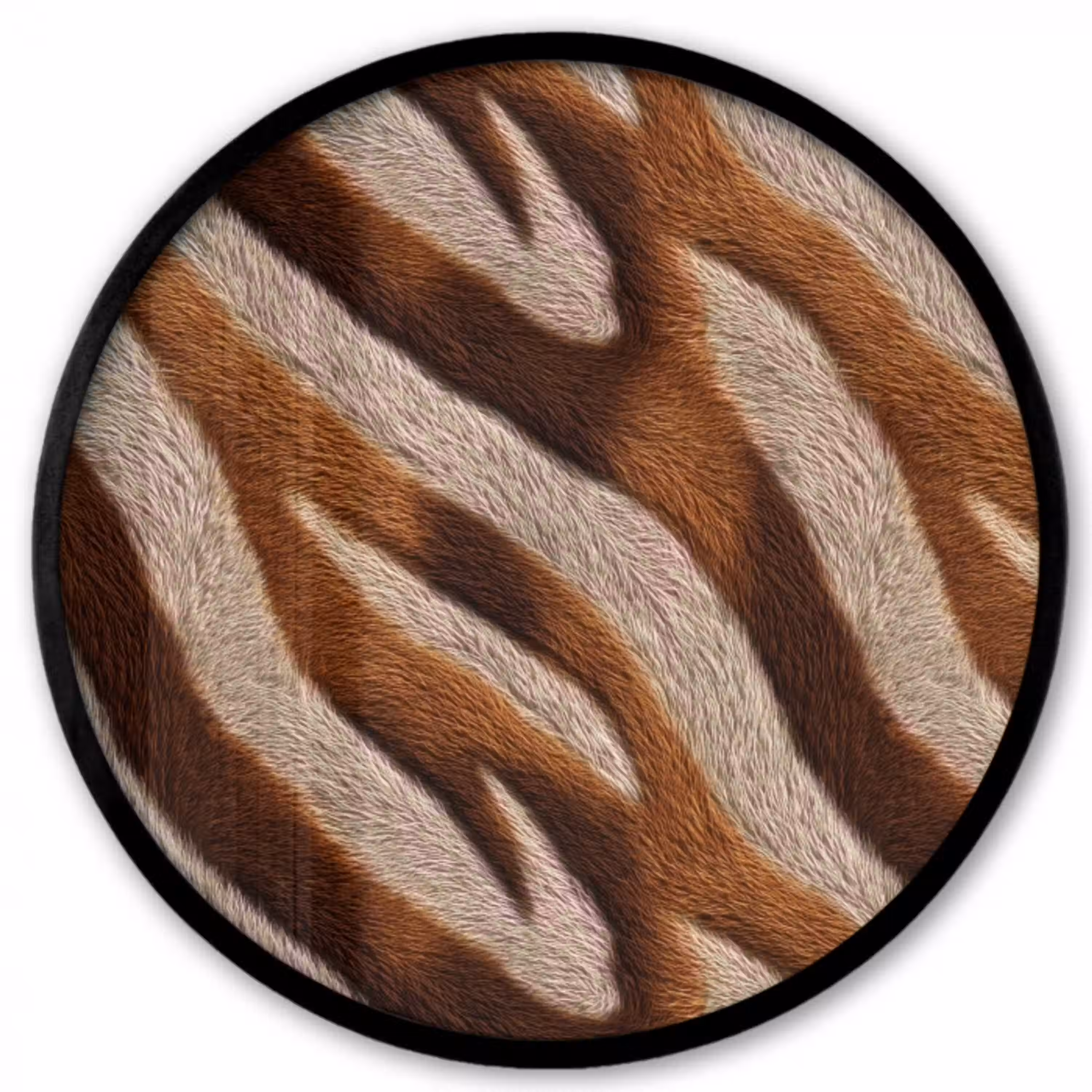 Zebra - Bruin - Patroon Fotolijst rond zonder passe partout klein 856 -3d