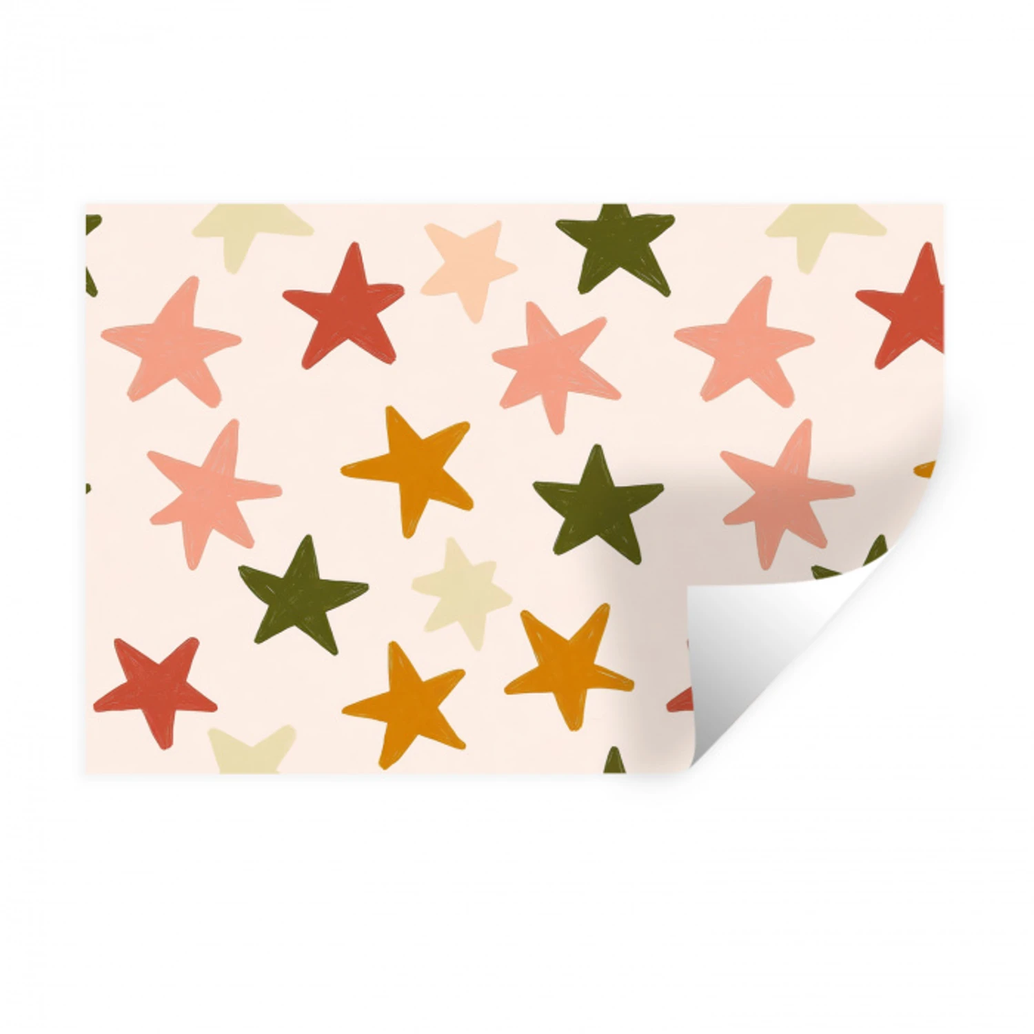 Sterren - Patroon - Kleurrijk Muursticker klein 286 -3d