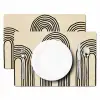 Boogvormen - Zwart - Strak Placemat vinyl groot -zzsfeer2_Kitchenyeah-website