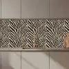 Zebra - Klassiek - Zwart keuken achterwand 2 middel 871 zz_3dshopping