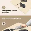 Bladeren - Minimalistisch - Zwart Inductie beschemer met haakjes klein -ky-schoon-nl