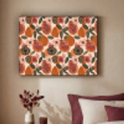 Papaja - Bloesem - Oranje Textielframe zwart klein 947 -sfeer1